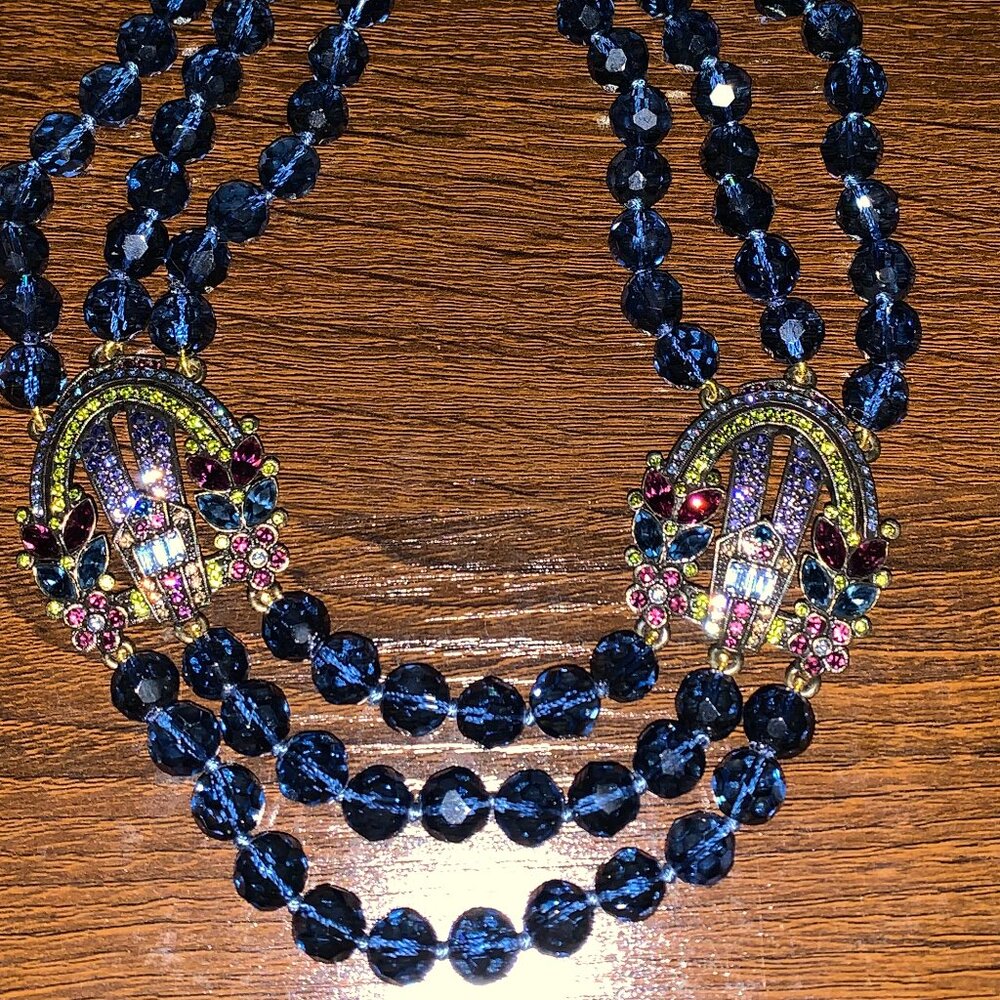Heidi Daus Blue Beaded Necklace - Picture 6 of 9